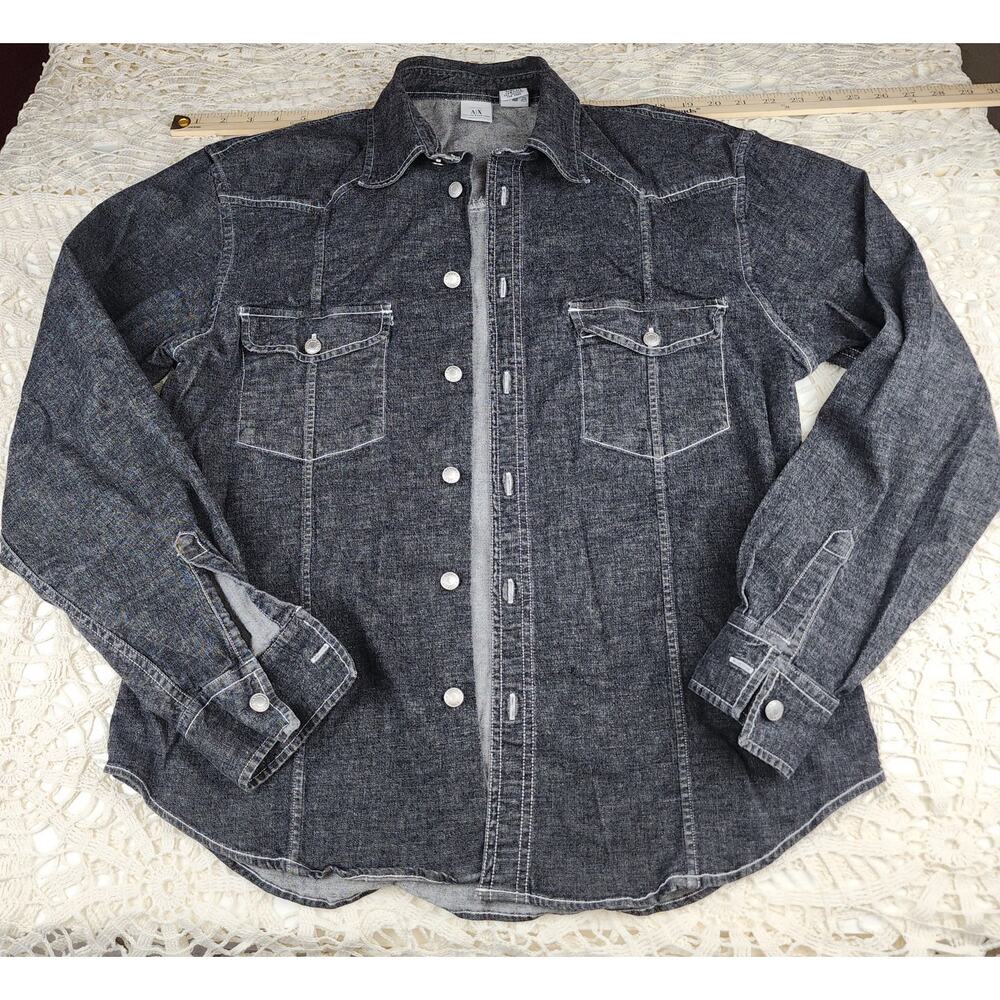 A/X Armani Exchange shirt Mens M button up cowboycore bikercore western dressy